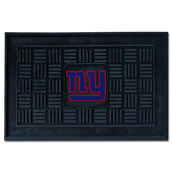 FANMATS NFL New York Giants Black 19 in. x 30 in. Vinyl Outdoor Door Mat