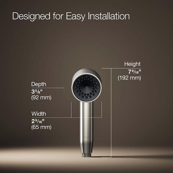 KOHLER Statement Iconic 1-Spray Patterns Wall Mount Handheld