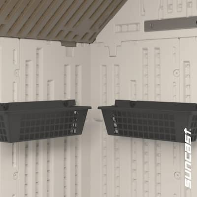 25 in. Plastic Storage Shed Basket Accessory Kit (2-Pack)