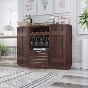 Neomir Vintage Walnut Buffet with Removable Crate