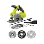 ONE+ 18V Cordless Multi-Material Saw (Tool Only) with Extra 3-3/8 in. Multi-Material Saw Replacement Blade Set (3-Pack)
