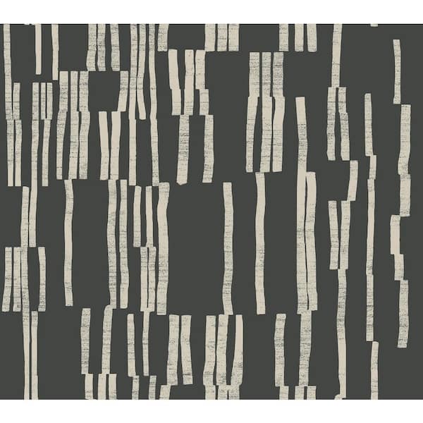Koso Black and Taupe Premium Peel and Stick Wallpaper