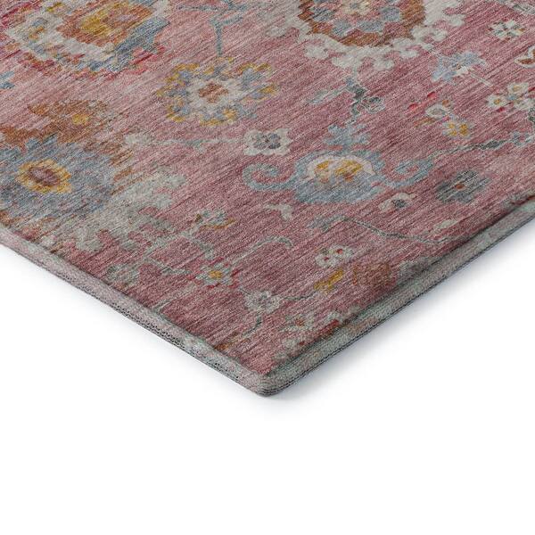 Mayfield Premium Machine Washable Abstract AMF1107 Pink 10 ft. x 14 ft. Area Rug