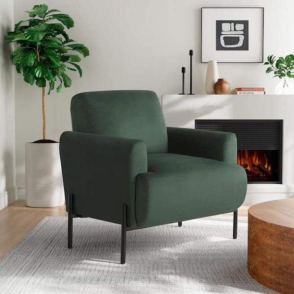 Knoxville Green Velvet Arm Chair