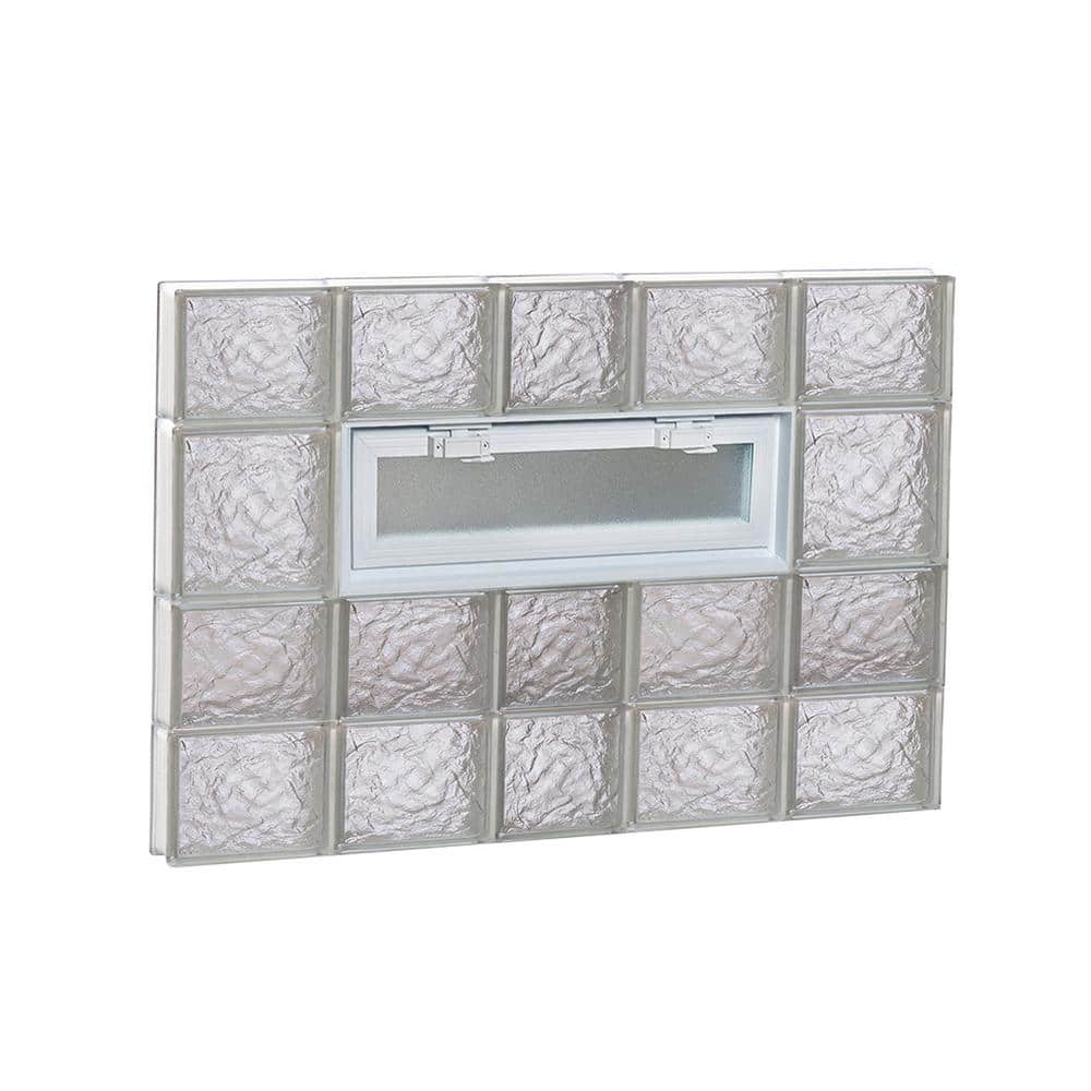 36.75 in. x 25 in. x 3.125 in. Frameless Ice Pattern Vented Glass Block Window price history on PriceWatchPro