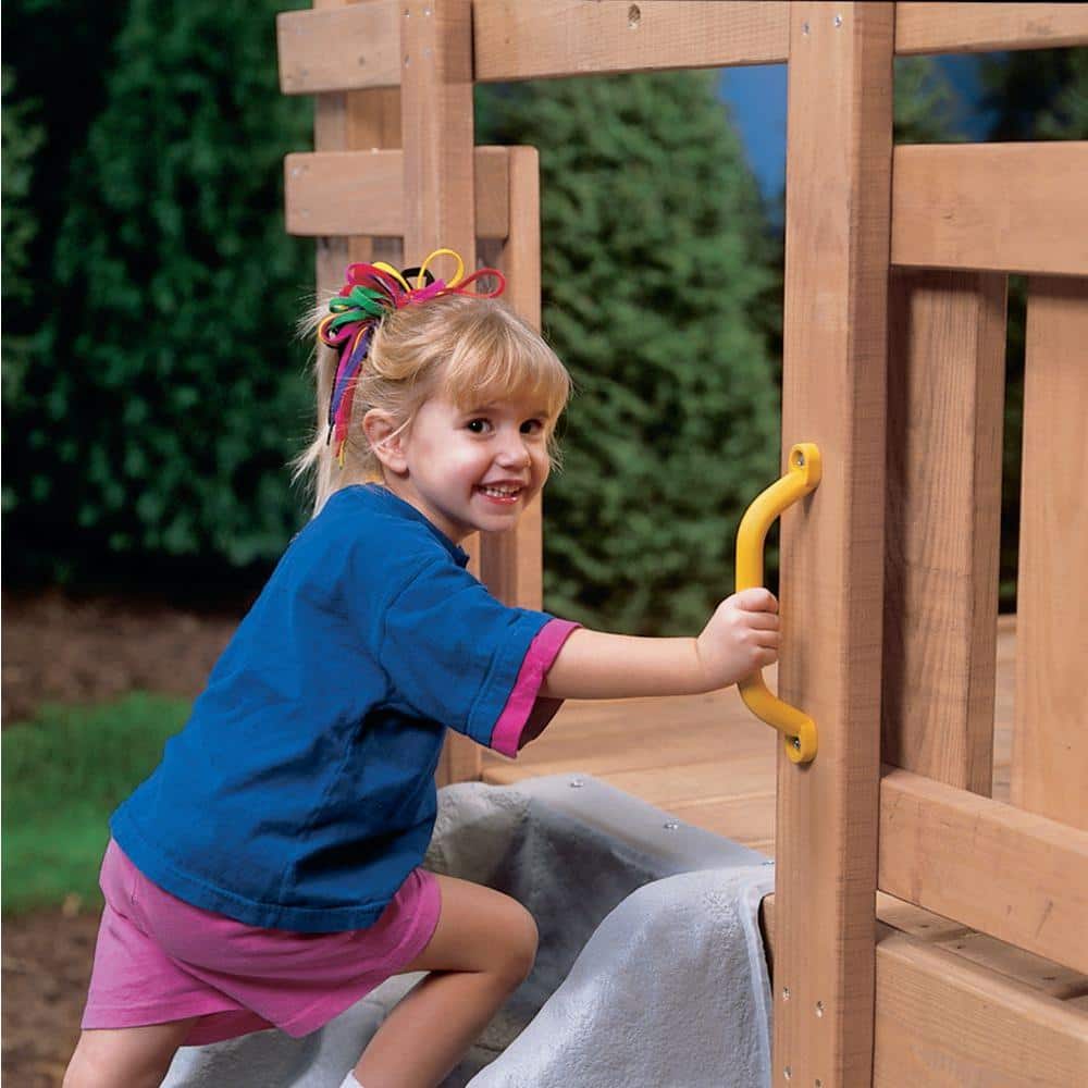 Yellow High-Density Polyethylene Safety Handles for Playsets, 9-inch, 4-Pack