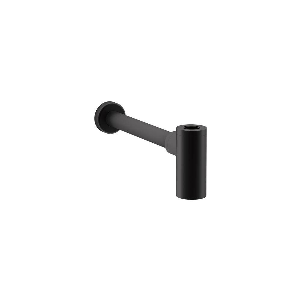 KOHLER Contemporary 1 25 In X 1 25 In Metal Round Bottle Trap In   Matte Black Kohler Black Pipe Fittings K 9033 Bl 64 1000 