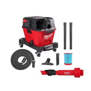 M18 FUEL 6 Gal. Cordless Wet/Dry Shop Vac w/Filter, Hose and AIR-TIP 1-1/4 in. - 2-1/2 in. (1-Piece) 2-IN-1 Util. Brush