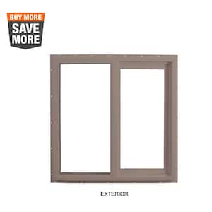 47.5 in. x 47.5 in. Select Series Left Hand Horizontal Sliding Vinyl Clay Window with HPSC Glass and Screen Included