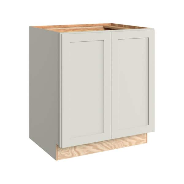 Thornton 30 in. W x 24 in. D x 34.5 in. H Assembled Plywood Shaker Base Kitchen Cabinet in Moonshine