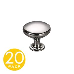 Alpha Series 1 in. Modern Polished Chrome Round Cabinet Knob (20-Pack)