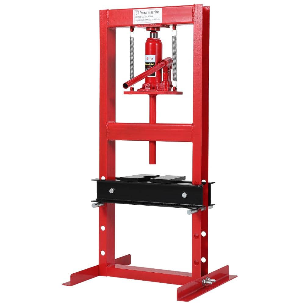 Heavy Duty H-Frame Red 6-Ton Hydraulic Shop Press for Automotive Repair, Bearing and U-Joint Work price history on PriceWatchPro