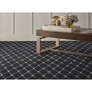 Solitaire - Carbon - Black 13.2 ft. 64 oz. Polyester Pattern Installed Carpet