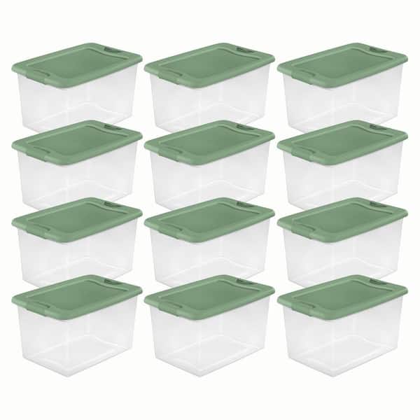 Sterilite 64-Qt. Plastic Storage Container Tote 12 Pack