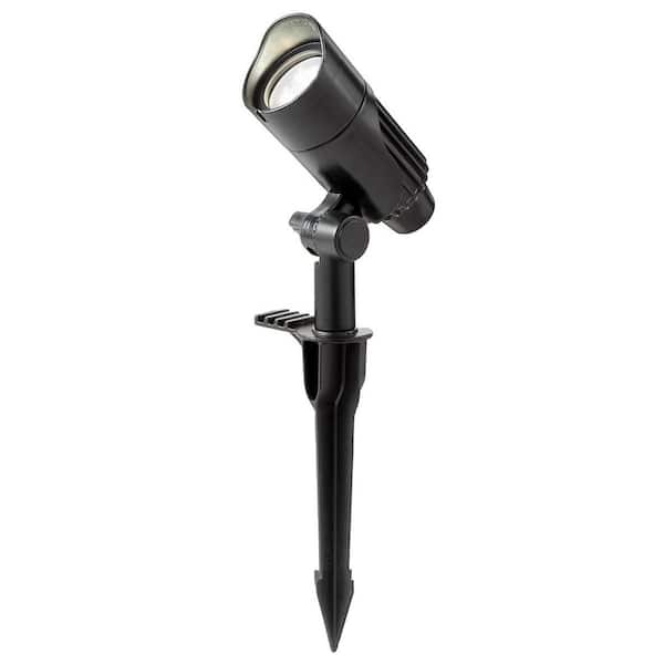 Low Voltage 240 Lumens Black Integrated LED Small Spotlight with White Color Changing Technology, Weather Resistant