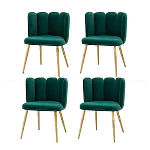 Bona Green Side Chair with Metal Legs (Set of 4)