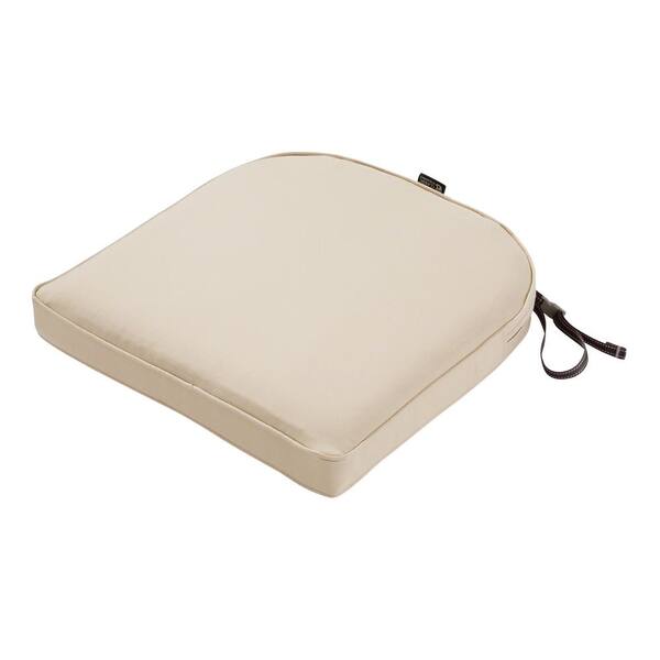Classic Accessories Montlake Fade Safe Antique Beige 18 in. Contoured Outdoor Seat Cushion