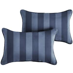 Sorra Home Preview Capri Rectangular Outdoor/Indoor Corded Lumbar Pillow 24 in. x 14 in. (Set of 2)