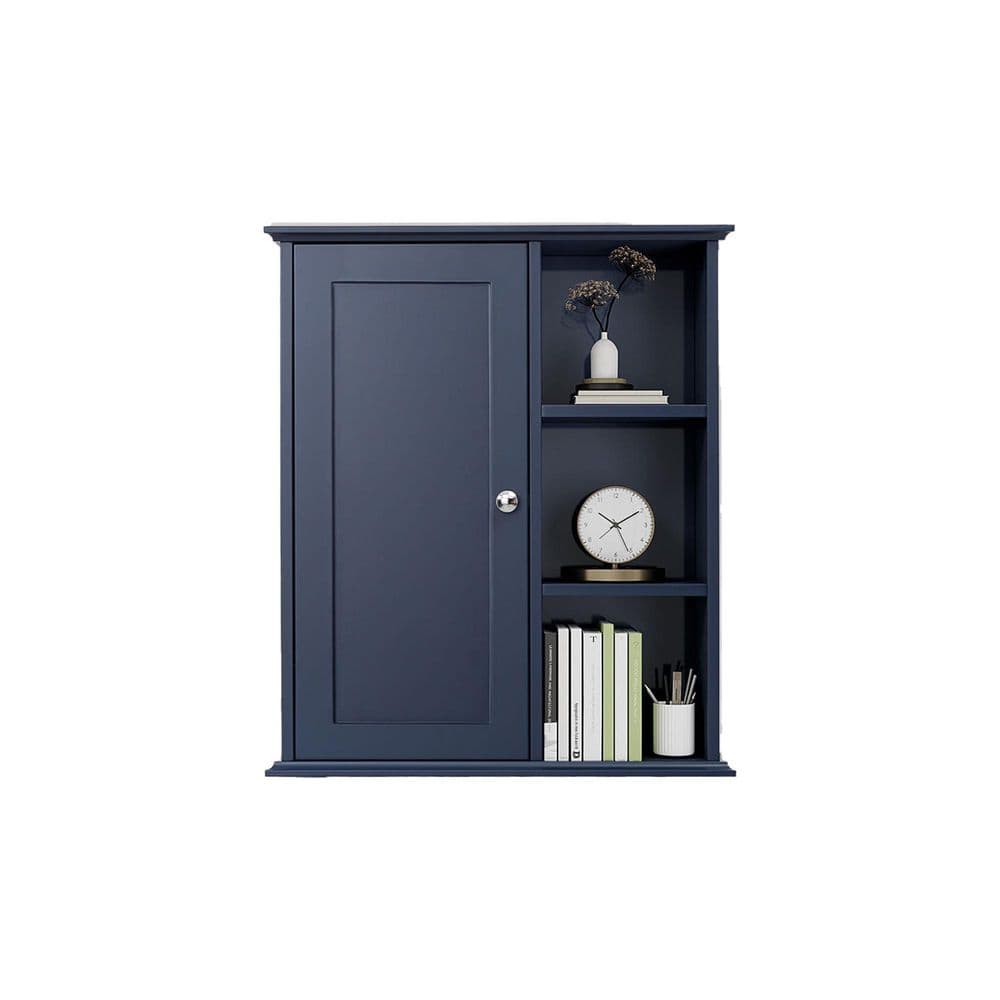 23.6 in. W x 27.6 in. H Blue MDF Wall Mounted Medicine Cabinet with Soft-Close Doors & Versatile Storage price history on PriceWatchPro
