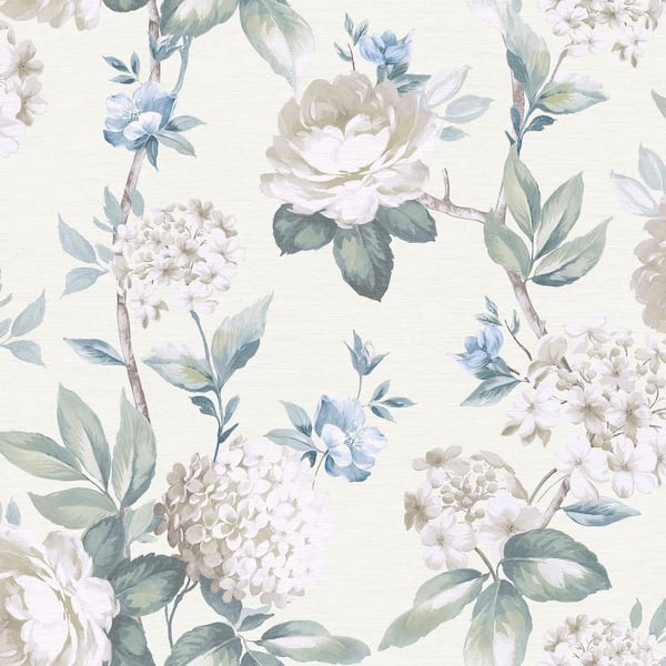 Atley Light Green Floral Wallpaper Sample
