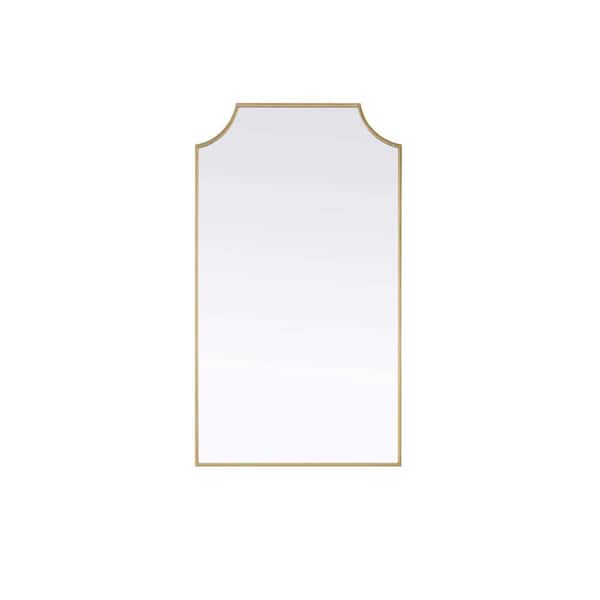 Brass 24 in. W x 42 in. H Rectangle Wall Mirror