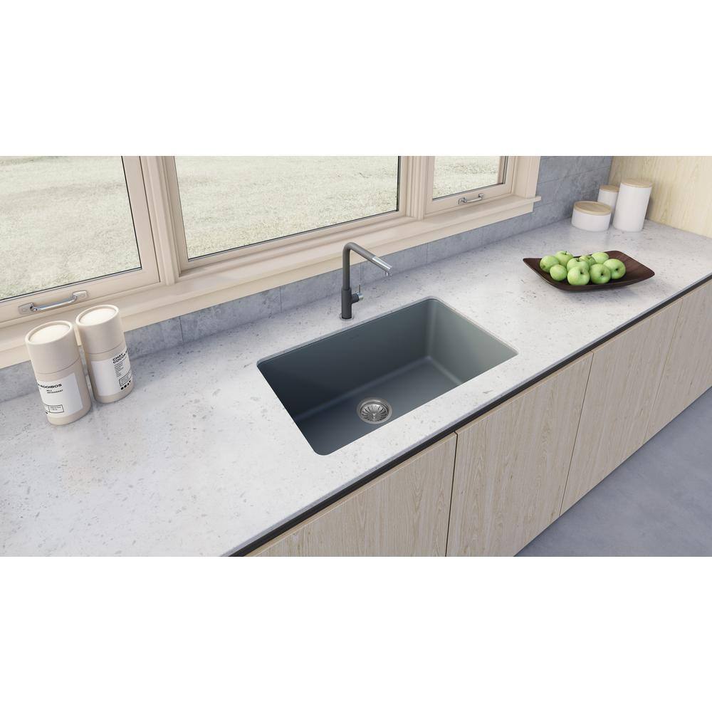 Laguna Blue 30-Inch Fireclay Drop-In Kitchen Sink