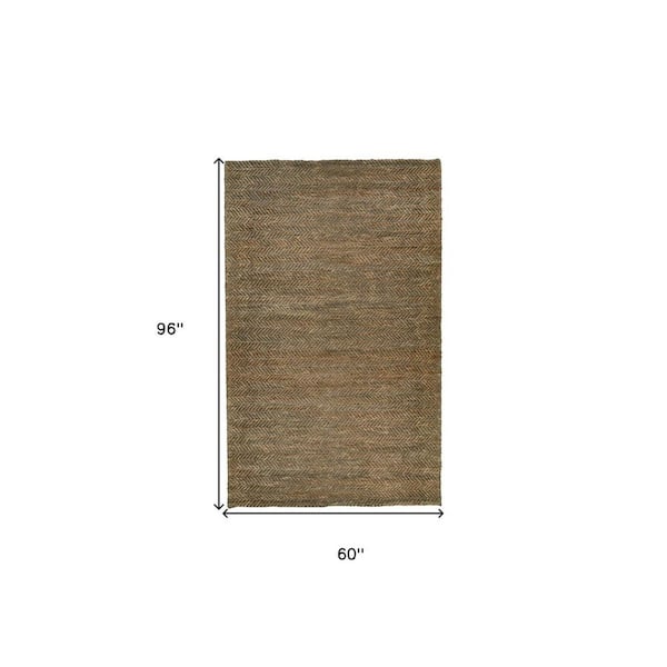 5 ft. x 8 ft. Brown Solid Color Area Rug