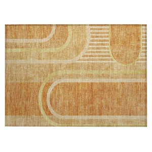Chantille ACN532 Terracotta 1 ft. 8 in. x 2 ft. 6 in. Machine Washable Indoor/Outdoor Geometric Area Rug