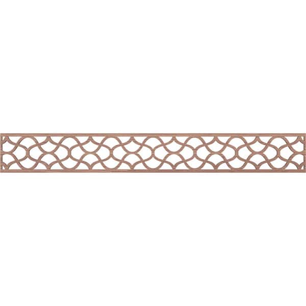 Ekena Millwork Resort Fretwork 0.25 in. D x 46.5 in. W x 6 in. L Walnut Wood Panel Moulding