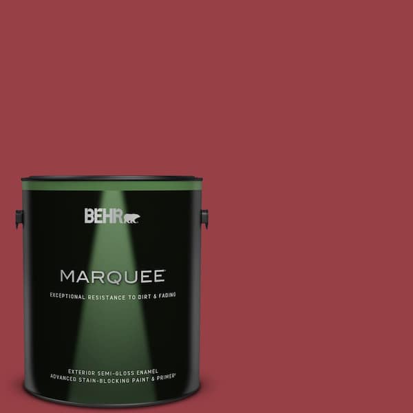BEHR MARQUEE 1 gal. #140D-7 Classic Cherry Semi-Gloss Enamel Exterior Paint & Primer
