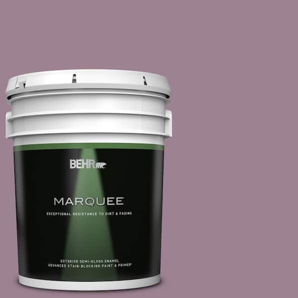 BEHR MARQUEE 5 gal. #S110-5 Garden Plum Semi-Gloss Enamel Exterior Paint & Primer