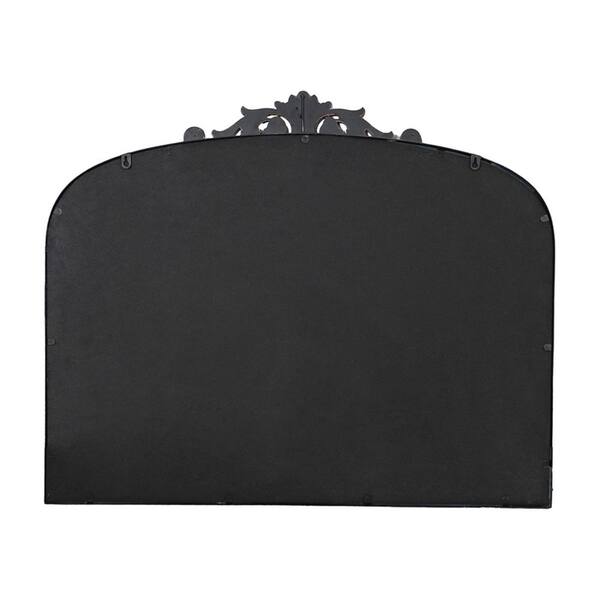 A & B Home 31.2 in. H x 40 in. W Arch Iron Black Mirror