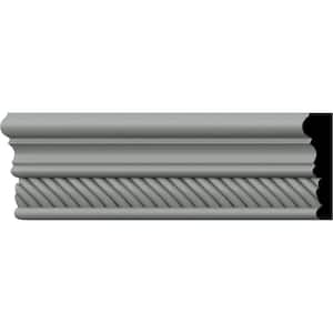 SAMPLE - 3/4 in. x 12 in. x 2-5/8 in. Polyurethane Alexandria Roped Panel Moulding