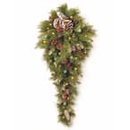 National Tree Company Wintry Pine 48 In. Teardrop With Battery Operated ...