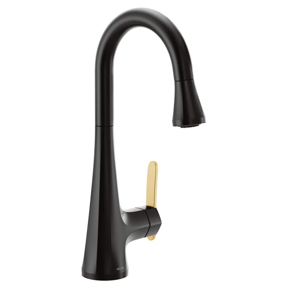 MOEN Sinema 1-Handle Bar Faucet Pull-Down Sprayer Featuring Reflex and 2-Handle Options in Matte Black