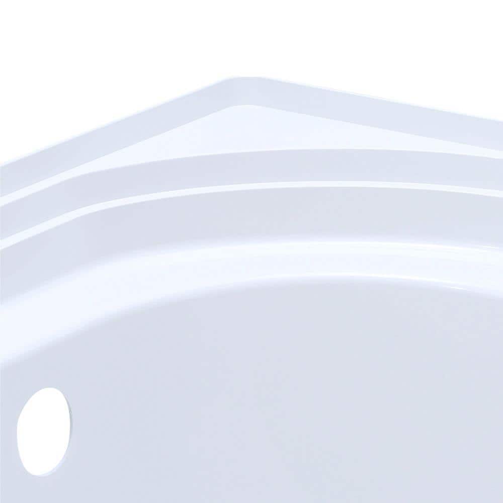 Accord 60'' White Vikrell Skirted Alcove Bathtub