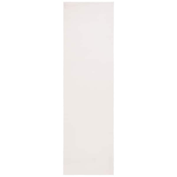 SAFAVIEH Faux Rabbit Fur Beige 2 ft. x 6 ft. Machine Washable Solid Flokati Runner Rug