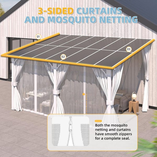 AECOJOY 16 ft. x 10 ft. Outdoor Hard Top Gazebo for Patio, Large