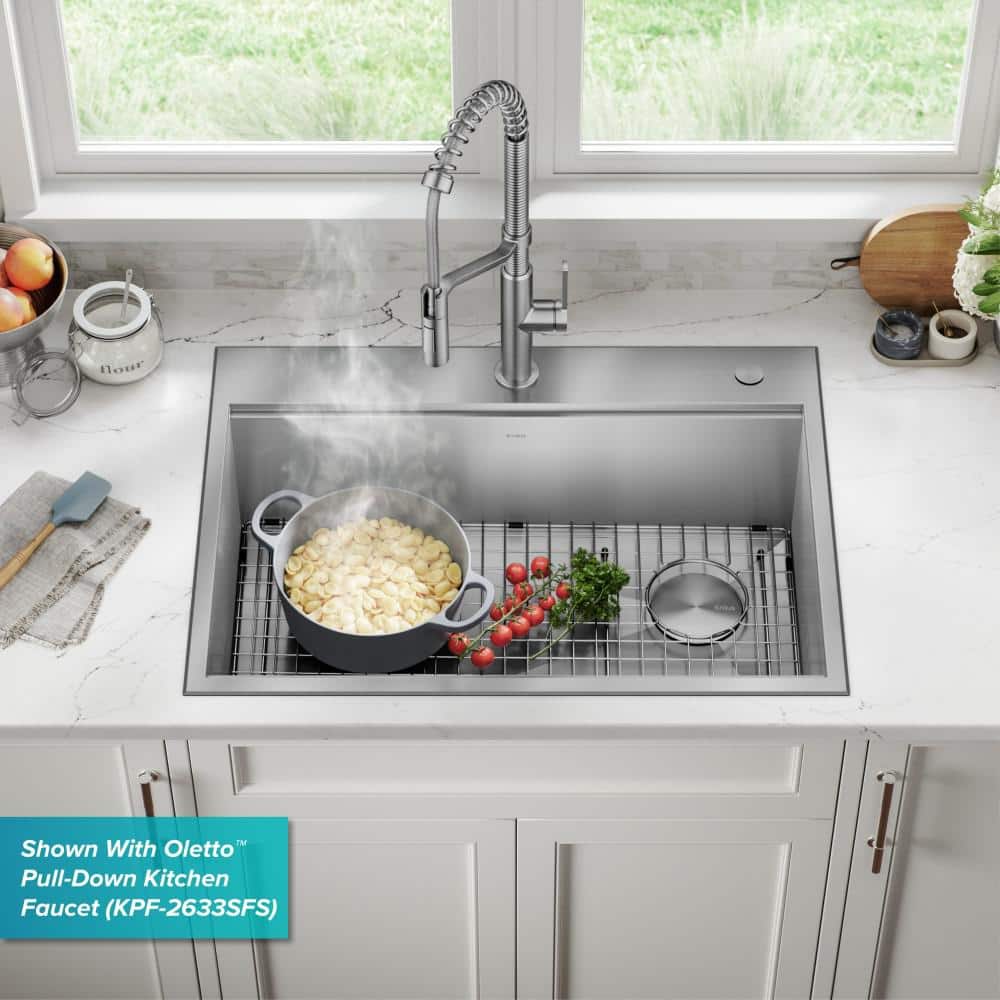 Kore 28-Inch Stainless Steel Drop-In Farmhouse Kitchen Sink