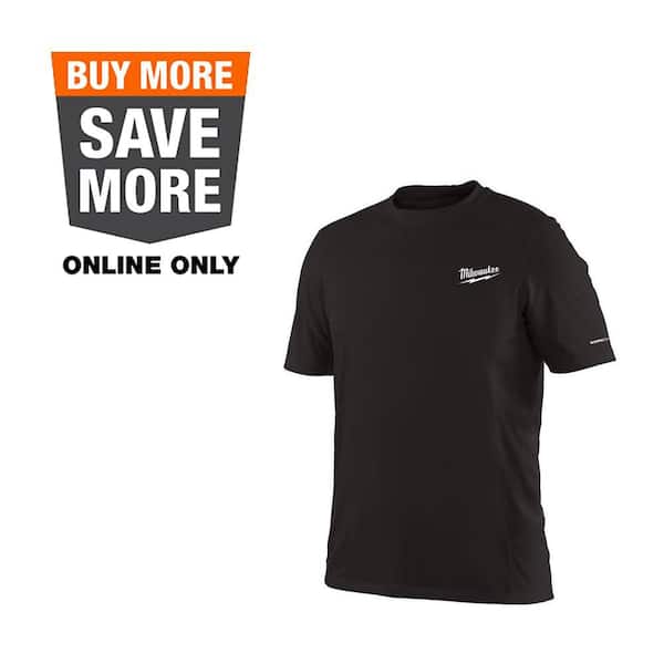 Milwaukee Men's WORKSKIN 3X-Large Black Lightweight Performance Short-Sleeve T-Shirt