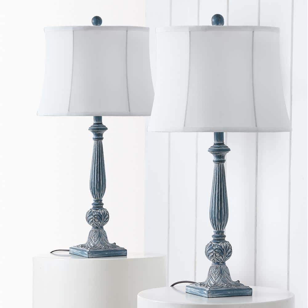 27.5 in. Green Vintage Dimmable Resin Bedroom Living Room Bedside Desk Nightstand Table Lamps (Set of 2) price history on PriceWatchPro