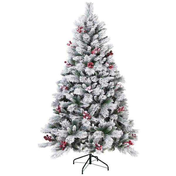 Full Flocked Fairfield Fir Artificial Christmas Tree-6.5'-Unlit
