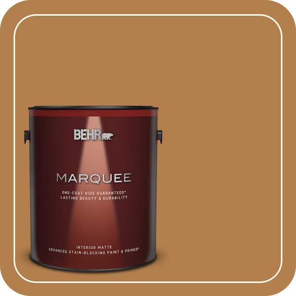 BEHR MARQUEE 1 gal. #PMD-106 Caramel Sauce Matte Interior Paint & Primer