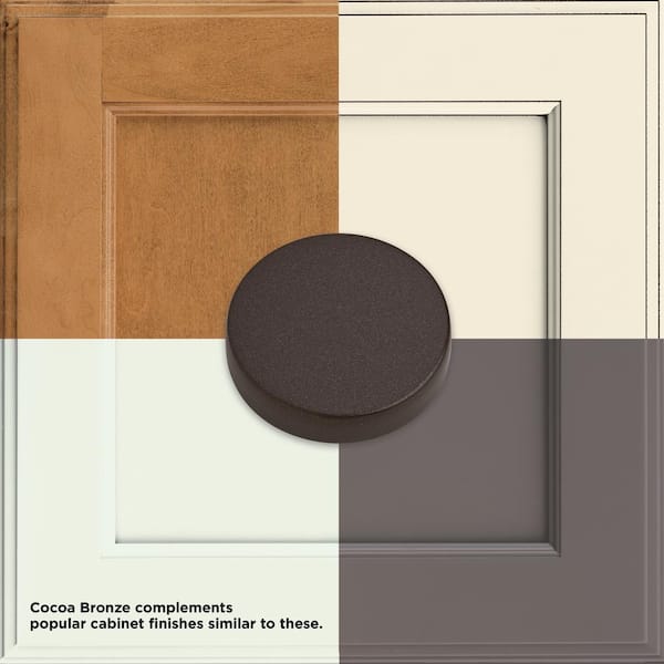 Luxe Square 1-2/5 in. (36 mm) Dual Tone Cocoa Bronze and Satin Nickel Cabinet Knob