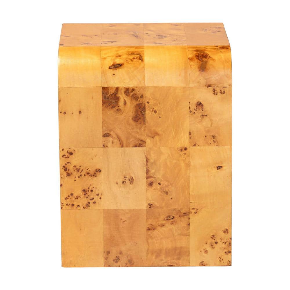 Revelle Light Mappa Burl Wood Rectangular End Table
