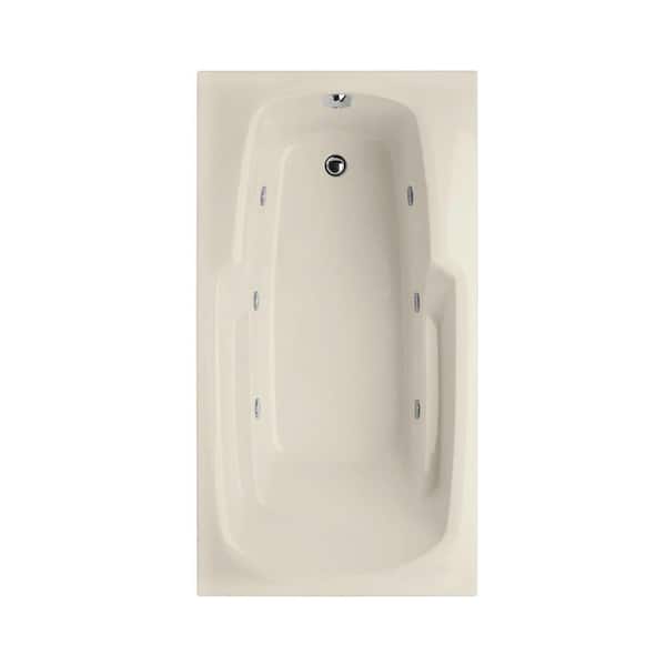 Hydro Systems Napa 66 in. Acrylic Rectangular Drop-in Whirlpool and Air Bath Bathtub in Biscuit