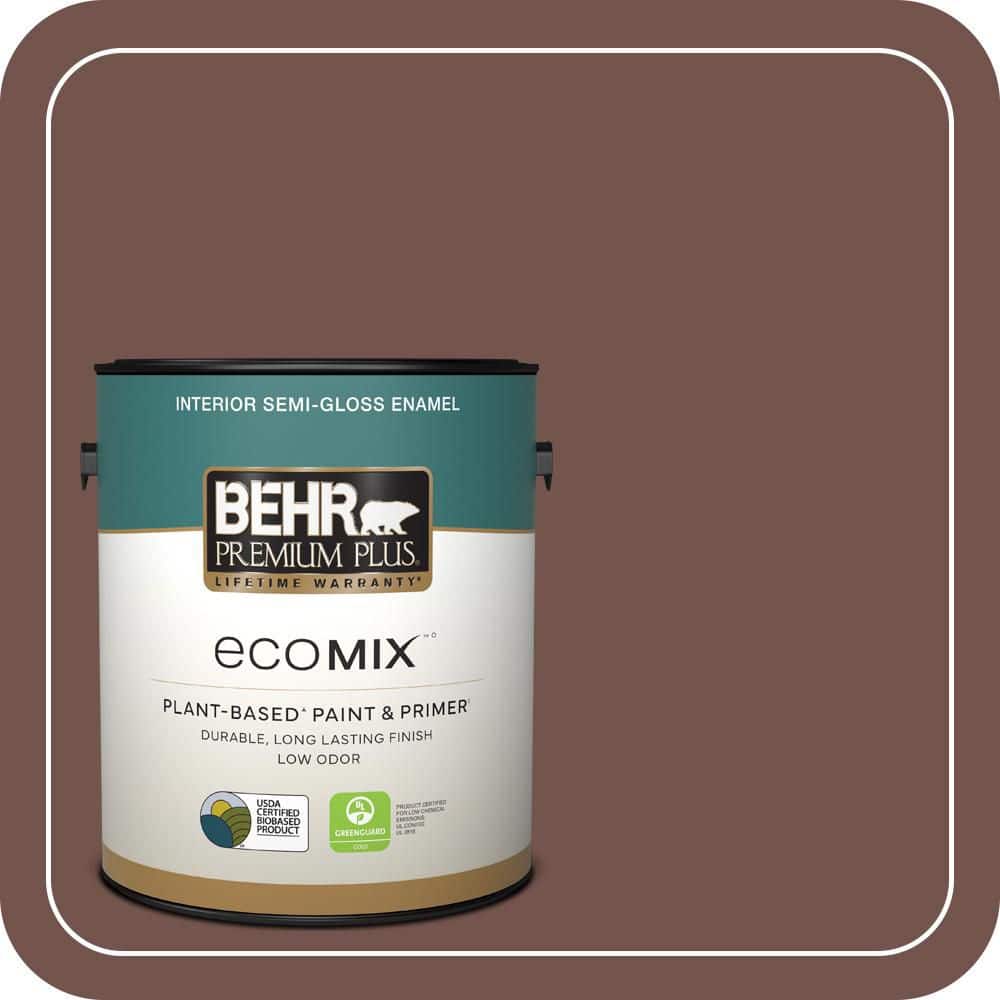 1 gal. Home Decorators Collection #HDC-CL-12 Terrace Brown Semi-Gloss Enamel EcoMix Plant-Based Interior Paint & Primer price history on PriceWatchPro