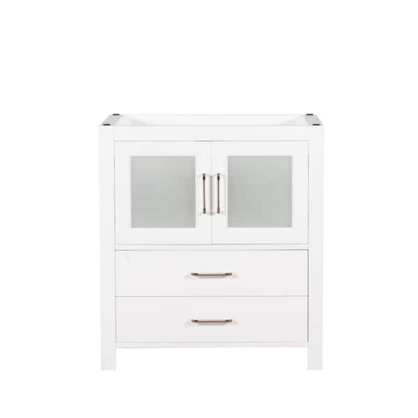 Unbranded Newport 30 in. W x 18 in. D x 33 in. H Bath Vanity Cabinet without Top in White