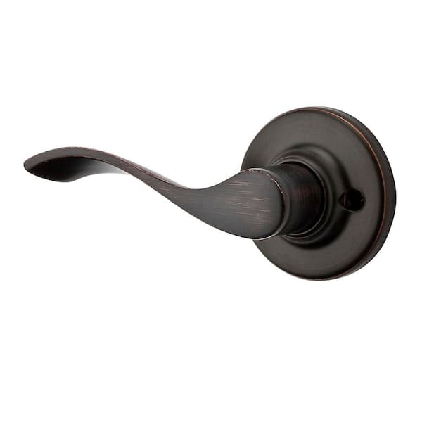Kwikset Balboa Venetian Bronze Left-Handed Half-Dummy Door Handle with Microban Technology