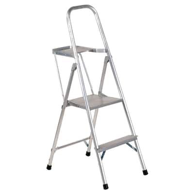4 ft. Aluminum Platform Step Ladder with 200 lbs. Load Capacity Type III Duty Rating